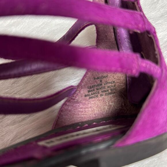 Steve Madden Women’s Magenta Pink Gladiator Leather Sandal Size 8 - Picture 8 of 9